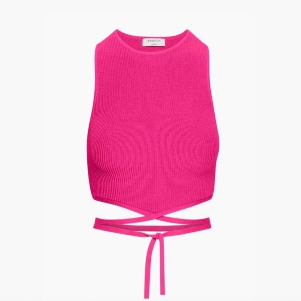 Babaton Baker Sculpt Knit Tank in Eros Pink